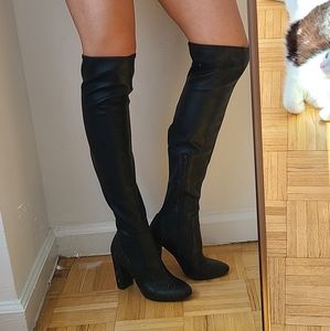 NWOT Nina over the knee leather boots